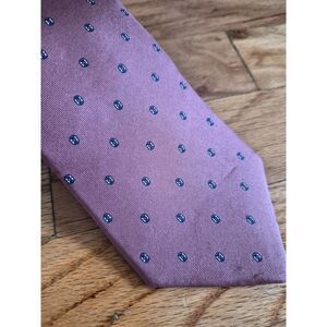 Christian Dior Monsieur Silk Tie Purple Geometric Medallion Luxury Vintage